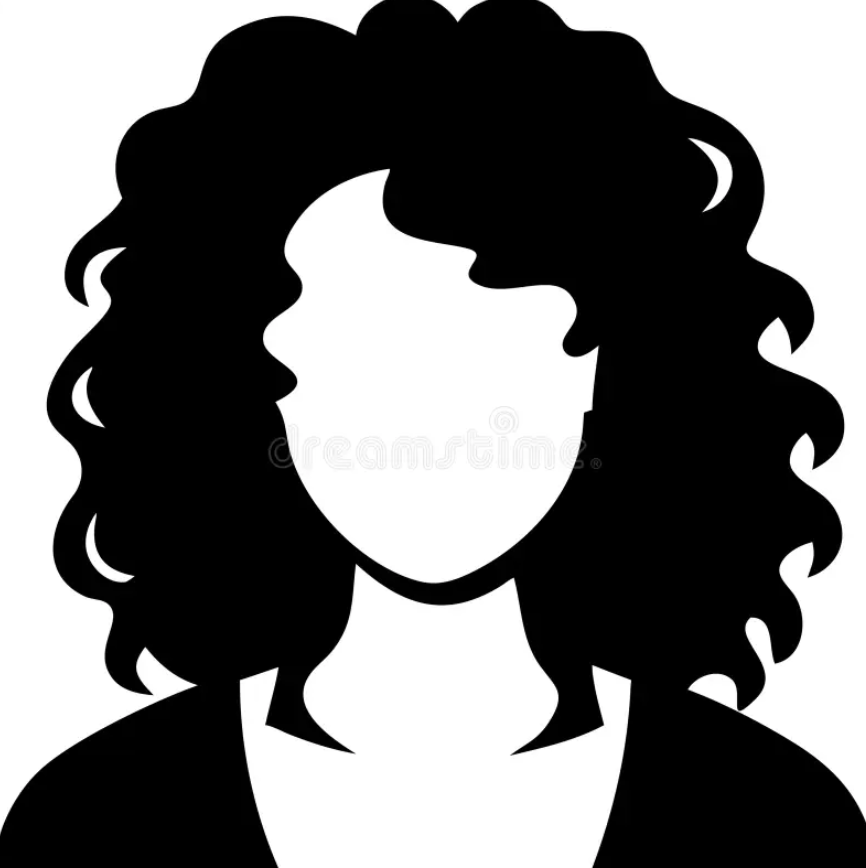 female avatar with big beautiful hair